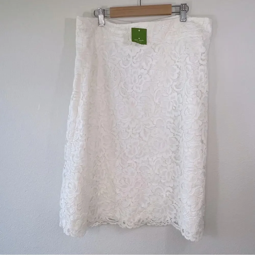 NWT KATE SPADE Blaze A Trail Lace A-Line Skirt